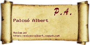 Palcsó Albert névjegykártya